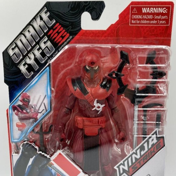 2021 Hasbro GI Joe Snake Eyes Origins Red Ninja Strike Collector Action Figure - Picture 1 of 3